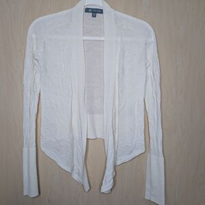 Romantic And Modest Cream Open-Front Sheer Cardigan By Title Nine